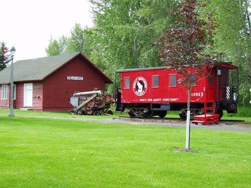Old Rexford Depot and Great Northern Caboose